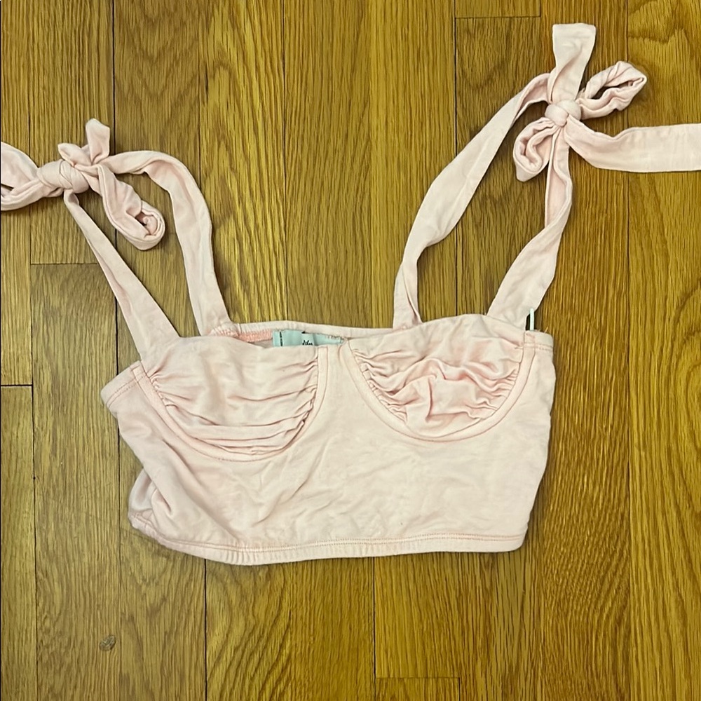 Adika Pink Tie-Strap Tank Top